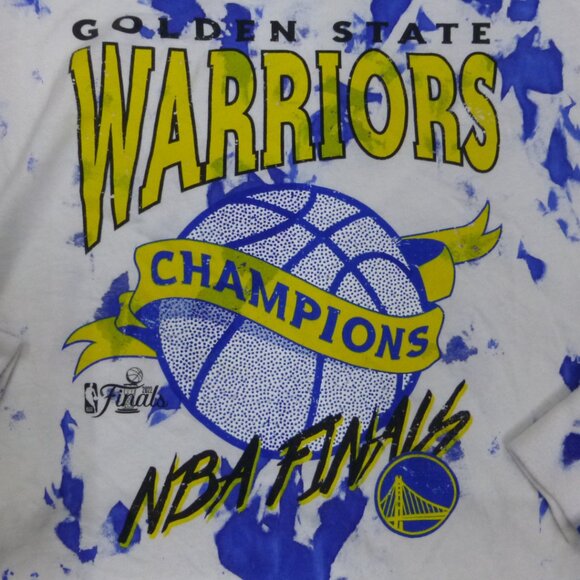 Golden State Warriors 2022 NBA Finals Champions Tie Dye Off-Shoulder Long Sleeve - Picture 8 of 12